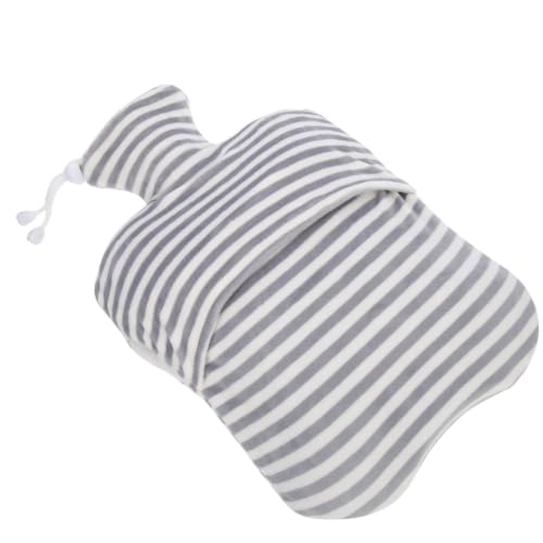 Bolsa de agua caliente de 2000ml con funda de felpa para calentar tus manos en invierno