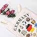 MEIKIUP Germany Travel Tote Bag Germany Vacation Gift Berlin Honeymoon Gift Germany Deutschland Souvenir (Germany TB)