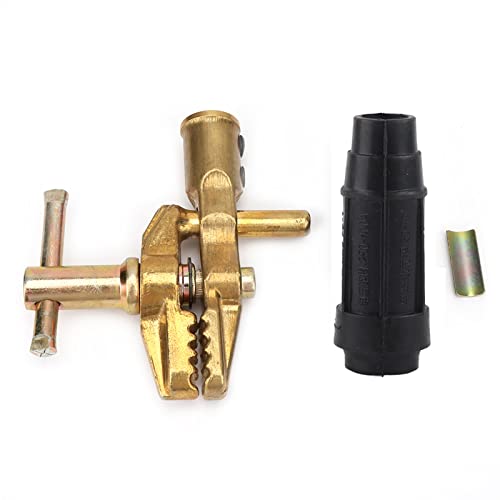 Welder Ground Clamp Heavy Duty 600A Brass Welding Earth Ground Cable Clip Clamp Gas Welding Argon Arc Welding Clamp for Welder Tools