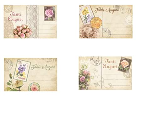 Cartes vintage 40065F4 lot de 100 illustrations anciennes