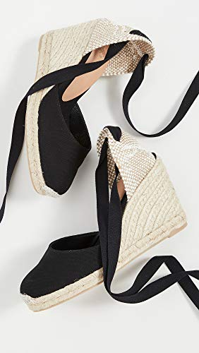 Image of Castaner Women's Carina Wedge Espadrilles, Black, 9 Medium US