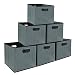 Produktbild PACHIRA E-Commerce Stoff-Aufbewahrungskörbe, 12 × 12 Stoff-Aufbewahrungsboxen, Schubladen, Würfelbehälter, robuste Stoffbehälter, Weihnachtsdekoration, Aufbewahrungsbox, 6 Stück, grünlich grau