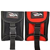 Jonikuper Bolsillo para cinturón de peso para buceo, bolsa de peso de repuesto de 3 kg, material de nailon con correa ajustable y hebilla de liberación rápida, se adapta a tanques de 2 pulgadas (rojo)