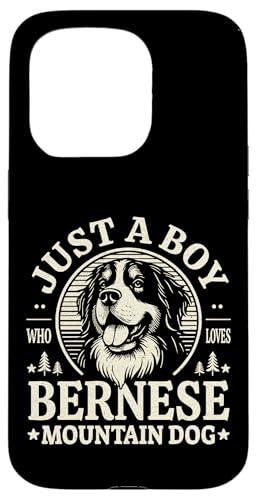 Just a Boy Who Loves Berner Berner Hund Retro Hülle für iPhone 15 Pro
