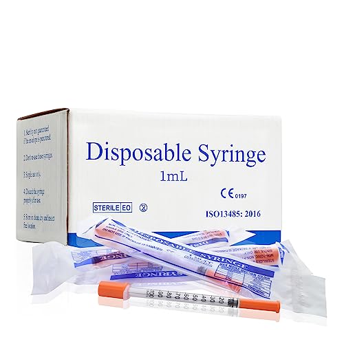 Image of U-100 1ml 31 Gauge 5 /16 inch Syringe, Individually Packed 100 PACK
