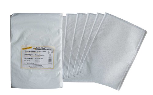 Tiga-Med Wegwerp-washandje, 250 stuks, wit, voor lichaams- en intieme verzorging