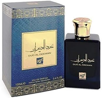 Rihanah Oud Al Dewaan Eau De Parfum 100 ML (3.4. F.L. O.Z.), Unisex Perfume, Made In U.A.E.