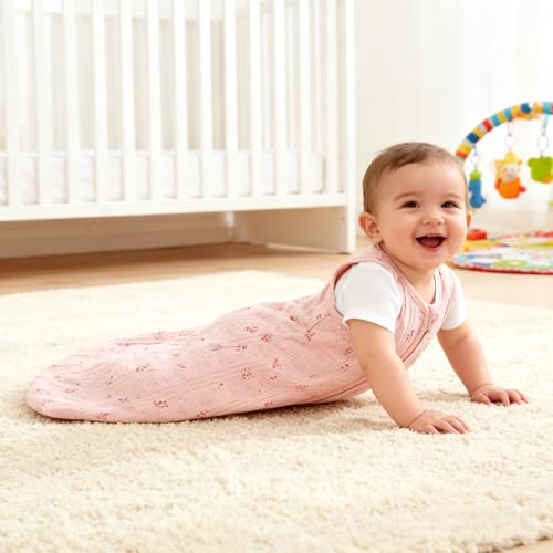 Image of Baby Organic Cotton Sleeveless Wearable Blanket for Summer 0-6 Months