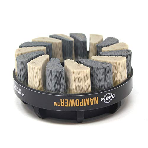 Brush Research ADT15018320 Nampower Turbine Style Abrasive Disc Brush, Combination Silicon Carbide/Ceramic Filament, 150mm Diameter, 18mm Bristle Length (Pack of 1)