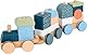 small foot Holzzug „Arctic“ aus FSC 100%-zertifiziertem Holz, Steck- und Stapelspiel, für Kinder ab 1 Jahr, 12449
