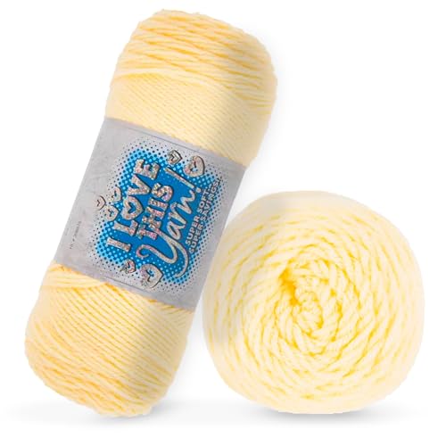 Image of Hobby Lobby I Love This Yarn, 100% Acrylic, 340 Buttercup | 4 Medium Weight, 355 Yards Per Skein, For Crocheting & Knitting