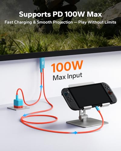 Switch 2 Dock juego al cargar sin retrasos adaptador HDMI 2.0 4K de 100W PD 7