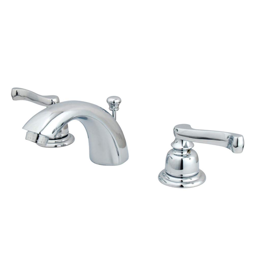 Robinet de lavabo mitigeur en laiton chromé poli avec bonde pop-up KB951FL
