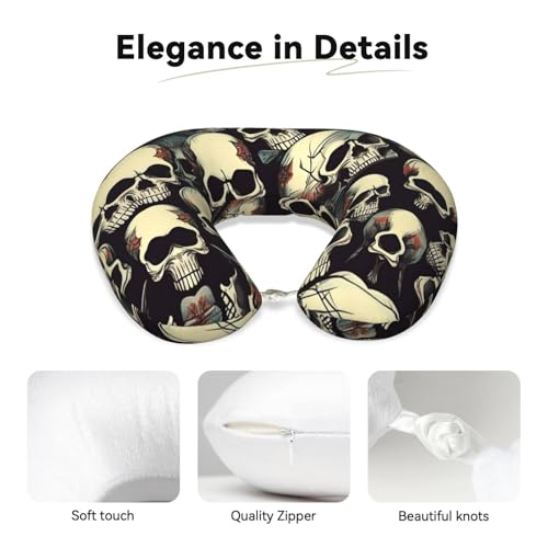 Almohada para Viaje de Espuma viscoelástica con funda negra miniatura 4