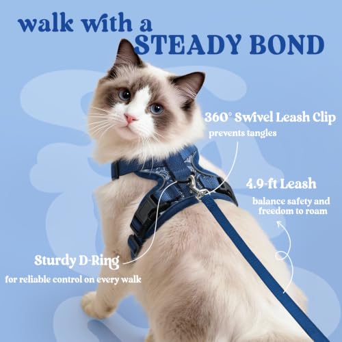Image of rabbitgoo Cat Harness and Leash Set, Escape Proof Vest, Cosmic Ace