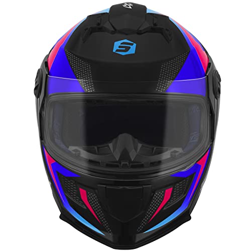 Capacete Fechado Stealth Concept 58 Azul/Rosa