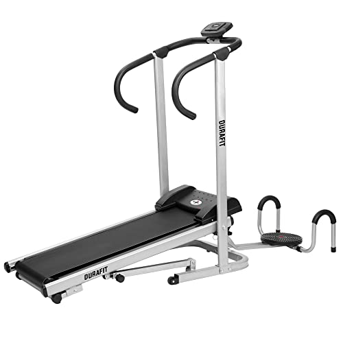 Durafit Manual Treadmill HMTT1 with Twister Push-Up Bar 3 in 1 Multifunctions Max User Weight 100 Kg LCD Display (B0B5LHPZTC) Amazon Price History, Amazon Price Tracker