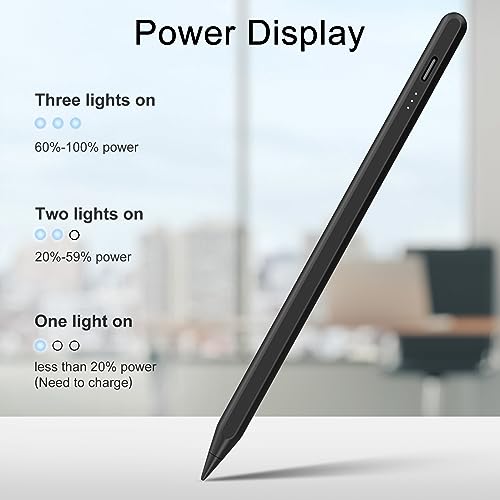Image of DIGIROOT iPad Pencil NO.1 Sales in US&EU,13 Mins Fast Charge Stylus Pen for iPad with Palm Rejection for 2018-2025 iPad Air 3 /4 /5 /M2 /M3, iPad mini 5 /6, iPad 6 /7 /8 /9 /10 /11, iPad Pro 11 inch,12.9 inch&M4, Black