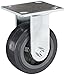 Albion 05XA04201R 4" Diameter Polyurethane on Polypropylene Wheel Medium Duty Stainless Steel Rigid Plate Caster, Roller Bearing, 4-1/2" Length x 4" Width Base Plate, 600 lb. Capacity Range