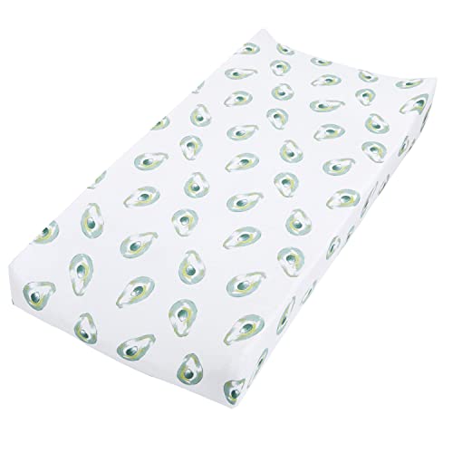 Image of aden + anais Essentials Changing Pad Cover, 100% Cotton Muslin, Super Soft & Breathable, Tailored Snug Fit, Single, Farm to Table - Avocados