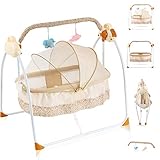 Kundendienst-Unsere Babyschaukel ist im Gegensatz zu billigen Klappgestellen robust und sicher. Alle Babyprodukte haben den besten Kundenservice und 1 Jahr Garantie. Bitte kaufen Sie bei uns mit Vertrauen und Vertrauen.