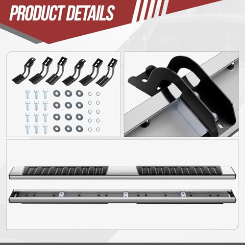 Estribos laterales compatibles con Toyota Tundra 07-21 acero inox miniatura 6