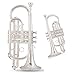 Student Brass Trumpet B-flat Cornet Trumpet Musical Instrument Beginner Grade Examination Professional Performance Silver-plated