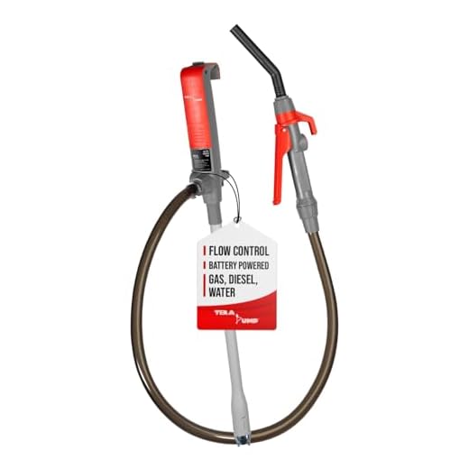 TeraPump A-TREP01-001 TREP01 Multi-Purpose Battery Powered Fuel Transfer Pump - 2D Battery, 2.5 GPM
