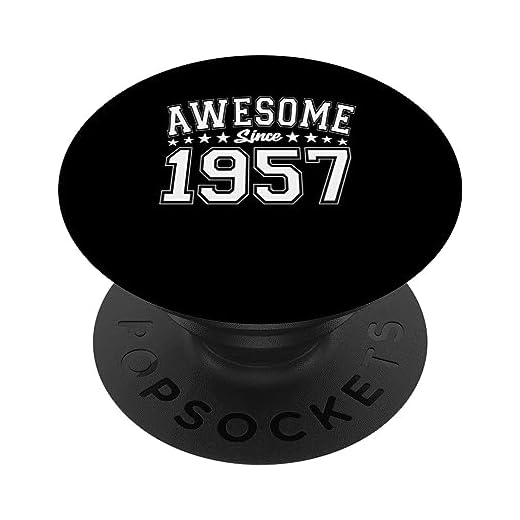 Impresionante desde 1957 Cumpleaños Impresionante Vintage PopSockets PopGrip Intercambiable