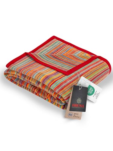 Ibena Malang Wolldecke 150x200 cm - Baumwollmix weich, warm &...