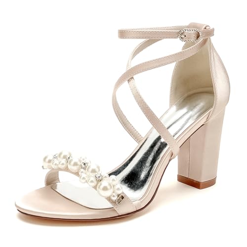 Bride de cheville croisée FGRID pour des sandales de mariage romantiques en 40