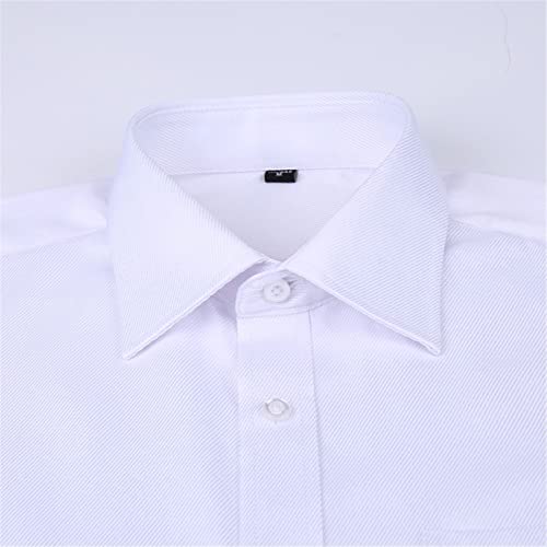 Kelsiop Men's French Cufflinks Business Dress Shirt Long Sleeve 5