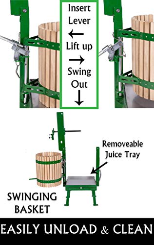 Big Dog 36 Liter (9.5 Gallon) Cross Beam Cider Press - Cider, Wine, Grape, Fruit Press, For Apple Cider, Wine and Juice Making, Choose Size by Montimax - Thumbnail 5