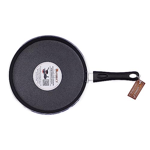 Image of Mumma's LIFE Non Stick Dosa Tawa with Sturdy Riveted and Bakelite Handle (Induction and Gas Stove Friendly), Non Toxic and PFOA Free, 24 Months Warranty (25CM, Blue)