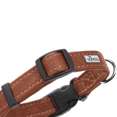 HUNTER Canadian UP Dog Collar, Colour: Cognac, Small Dogs, Puppies, Soft, Supple, Leather, Gentle on Fur, Sustainable - Image 4