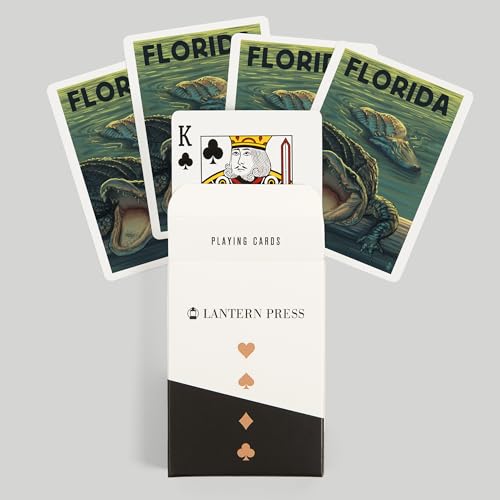 Baraja de poker Florida Alligators de 52 cartas miniatura 6