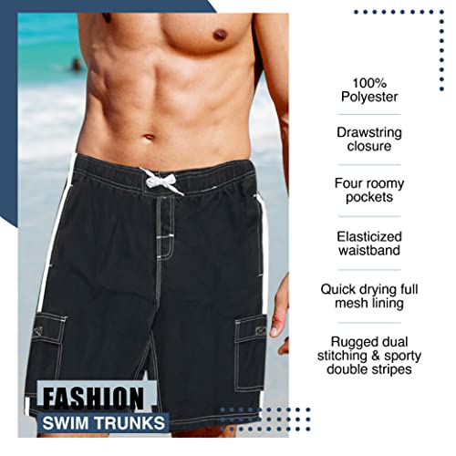 NORTY Men's Swimsuit Trunks - Swim Shorts for Beach, Boat, and Watersports - Drawstring Waist and Cargo Pockets3