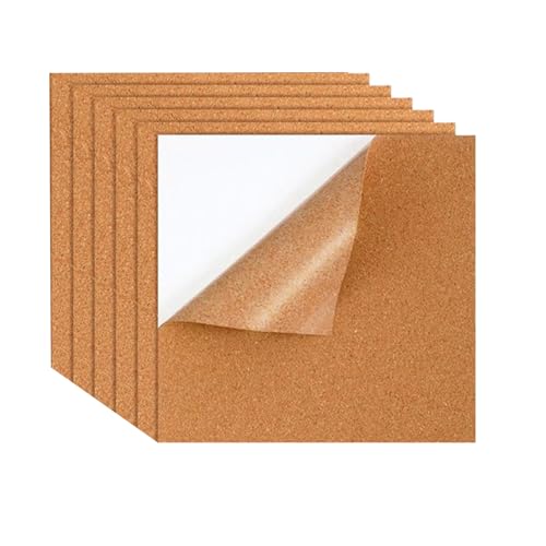 Pizarra de corcho – Juego de 6 piezas rectangulares para organización de escritorio, autoadhesivas, extraíbles, tableros de corcho decorativos para azulejos, hogar, salón, dormitorio, aula, cocina