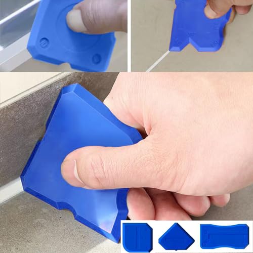 KEQKEV Silikon-Entferner, Fugenmörtel-Entferner, Abdichtungs- und Glättungswerkzeug-Set, Kunststoff-Dichtmittel für Fliesen, Beton, Metall, Glas, Boden, Wand, Dach, Tür, Fliese, Dusche