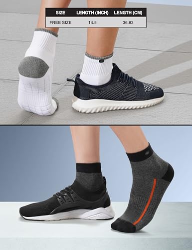 Image of Symbol Premium Men's Cotton Sports Socks Unisex | High Ankle Length | Odour-Free & Anti-bacterial | Cushioned Base | Available in Combo Packs