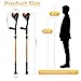 FUSHIDE Forearm Crutches for Adults,Crutches for Men or Women, Lightweight Elbow Crutches, 10-Level Adjustable Height, 3-Part Removable Crutches with Rubber Handles, Gold, 1Pair