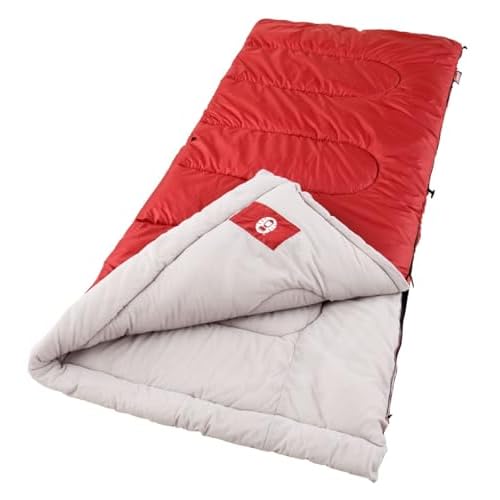 Coleman Palmetto 30⁰F Adult Sleeping Bag, Cool-Weather Sleeping Bag with Snag-Free Zipper & Soft Liner, Machine Washable