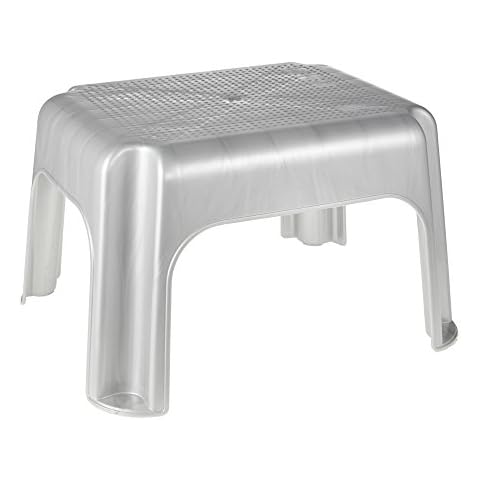 Taburete keeeper Tim Plateado resistente Cover