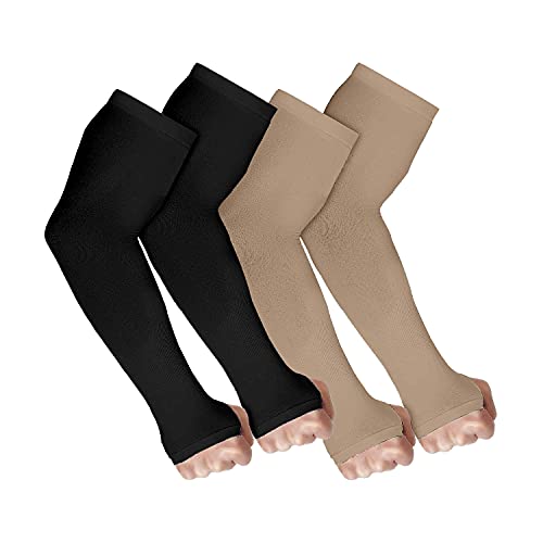 Manguitos UV para brazos que evitan quemaduras en deportes de exterior