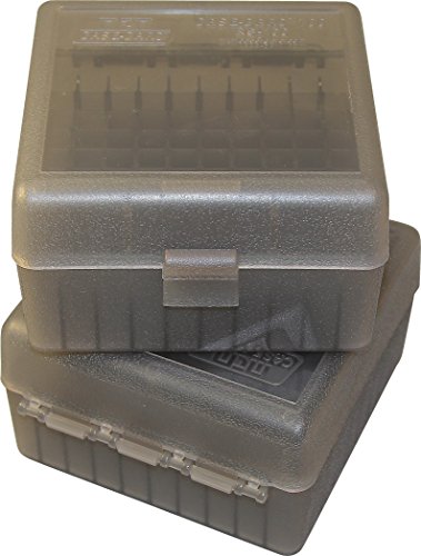 Mtm 100 Round Rifle Ammo Box 17, 204, 223, 5.56X45, 6X47, Clear Smoke #TOP2