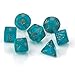 Chessex Polyhedral 7-Die Set - Borealis Teal/Gold with Luminary 27585 (CHX27585) , Green