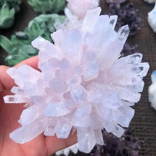 White crystal clusters ornament de cuarzo blanco decorativo mineral 2pcs 3