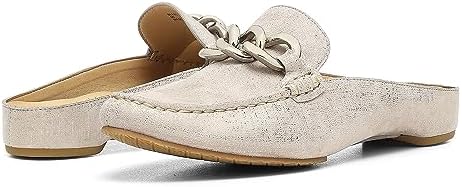 Donald Pliner Women's Bless Distressed Metallic Mule, Light Taupe, 10 | Image 7