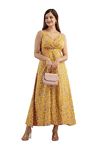 Image of DMP FASHION Women's Cottion Printed Classic Trendy Fashion Dress