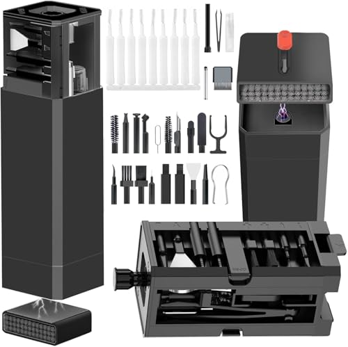Image of Cell Phone Cleaning Kit, iPhone Cleaning Kit for Charging Port Cleaner Keyboard Cleaning Kit for Airpods /Android /USB C /Earbuds /Laptop /iPad /Camera Lens with Stylus Pen (Black Brush Refill)